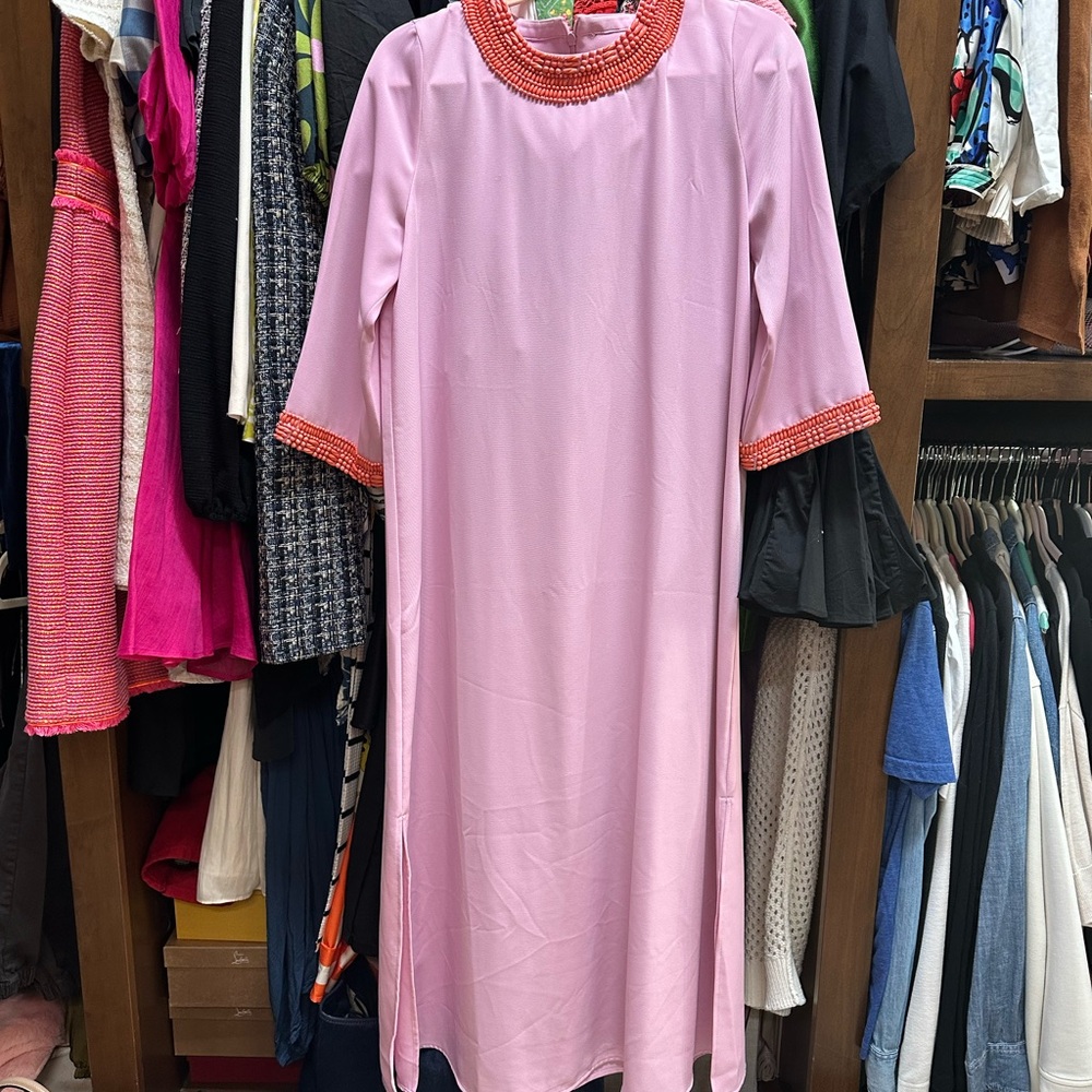 Tuckernuck Pink Dress with Beaded Accents